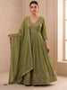 Handwork Anarkali Gown with Embellished Dupatta