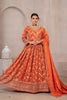 Tissue Silk Anarkali Gown with Zari Weaving and Dupatta