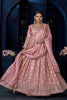 Tissue Silk Anarkali Gown with Zari Weaving and Dupatta