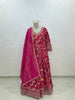 Tissue Silk Anarkali Gown with Zari Weaving and Dupatta