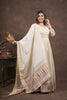 Off White Anarkali with Folk Motif Silk Dupatta