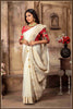 offwhite Banarasi Silk Saree with Stitched Blouse