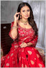 Red Banarasi Silk Saree with Stitched Blouse