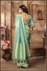 Sea Green Banarasi Tissue Silk Saree with Golden Zari Elegance