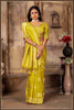 Lime Yellow Banarasi Tissue Silk Saree with Golden Zari Elegance