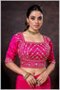 Rani Pink Gajji Silk Blouse with Intricate Zari and Sequin Embroidery