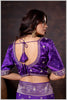 Purple Gajji Silk Blouse with Intricate Zari and Sequin Embroidery
