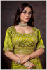 Mehendi Gajji Silk Blouse with Intricate Zari and Sequin Embroidery