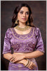 Magenta Gajji Silk Blouse with Pearl Floral Embroidery