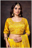 Mustard Gajji Silk Blouse with Intricate Zari and Pearl Floral Embroidery