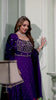 Royal Purple Embroidered Anarkali Set.