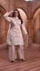 Baby pink Tissue Silk Plazo Set with Golden Zari Accents