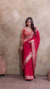 Royal Radiance: Red Banarasi Saree with Silver Zari Detailing