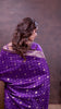 Vibrant purple Zari Banarasi Silk Saree with Embroidered Stitched Blouse