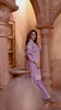 Mauve Plazo Set with Pearl & Sequin Embroidery
