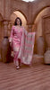 Pink Tissue Plazo Set with Zari Woven Detailing