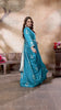 Turquoise Blue Anarkali with Gold Weave Dupatta