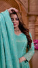 Elegant Turquoise Blue Anarkali Suit with Embroidered Detailing