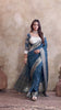 BottleGreen Banarasi Silk Saree with Stitched Blouse
