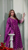 Magenta Anarkali with Antique Gold Brocade Dupatta