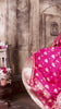 Pink Banarasi Silk Saree with Stitched Blouse