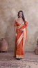 Orange Tissue Silk Saree with Golden Zari Weaving