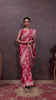 Grace in Bloom: Dark Pink Tissue Saree with Woven Floral Vines
