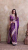 Zari Elegance in Purple Tissue Saree With Work Blouse.