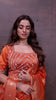 Regal Rust Orange Zari Woven Silk Saree with Stitched Designer Blouse.