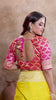 Royal Radiance: Mustard Banarasi Saree & Pink Blouse with Silver Zari Detailing