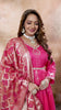 Pink Anarkali with Gold Weave Dupatta