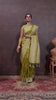 Mahendi Elegance: Tissue Silk Saree with Gold Zari Woven Details