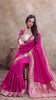 Pink Banarasi Silk Saree with Stitched Blouse
