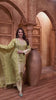 Mahendi Tissue Silk Plazo Set with Golden Zari Accents