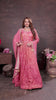 Rose Pink Tissue Anarkali Gown with Chinon Dupatta