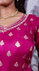 Dark pink Silk Anarkali Gown with Zari Weave and Butta Work