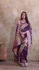 Purple Tissue Saree with Hand Embroidered Border