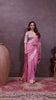 Ethereal Pink Crepe Silk Saree with Brocade Blouse & Zari Detailing