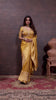Elegant Mustard Designer Tissue Saree with Embellished Blouse.