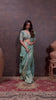 Elegant Aqua Green Designer Tissue Saree with Embellished Blouse.