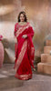 Red Banarasi Silk Saree with Designer Stitched Blouse