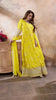 Step Into the Spotlight in This mustard Silk Anarkali Gown