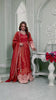 Radiate Grace in This Timeless Red Tissue Silk Anarkali Gown