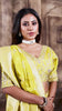 Lime Yellow Banarasi Tissue Silk Saree with Golden Zari Elegance