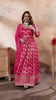 Peach Banarasi-Style Anarkali with Elegant Dupatta