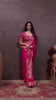 Charming Rani Pink Banarasi Silk Saree with Embroidered Designer Blouse.